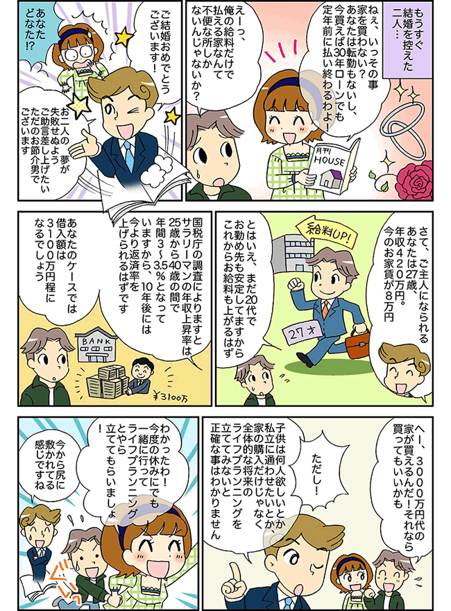 年収の上昇率を見込むべし。